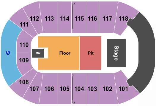 seating chart for UBC Thunderbird Arena - Stephen Sanchez - eventticketscenter.com