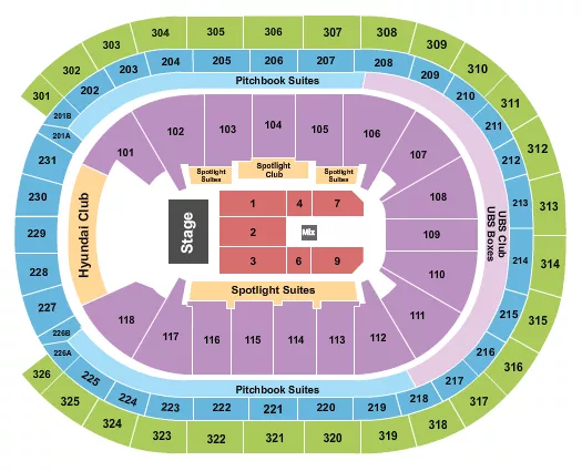 seating chart for UBS Arena - Endstage 5 - eventticketscenter.com