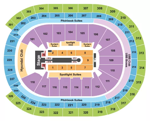 seating chart for UBS Arena - Jennifer Lopez 2024 - eventticketscenter.com