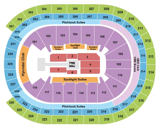 seating chart for UBS Arena - Wrestling - AEW - eventticketscenter.com