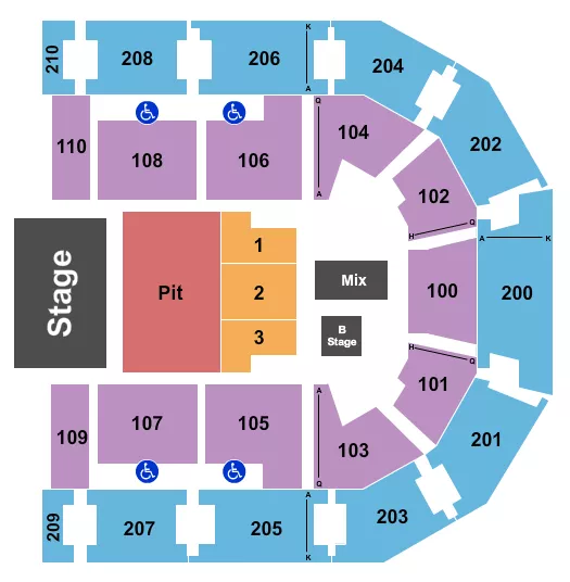 seating chart for Chesapeake Employers' Insurance Arena - Forrest Frank - eventticketscenter.com