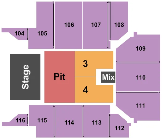 seating chart for UPMC Events Center - Endstage Pit - eventticketscenter.com