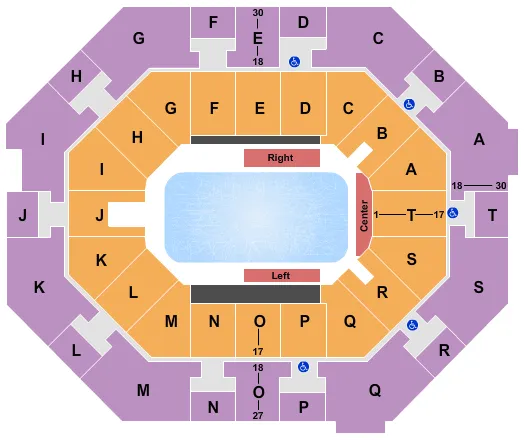 seating chart for UNO Lakefront Arena - Disney On Ice - eventticketscenter.com