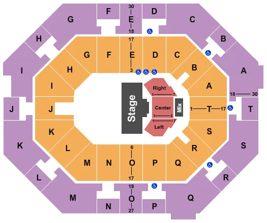 seating chart for UNO Lakefront Arena - Paw Patrol - eventticketscenter.com