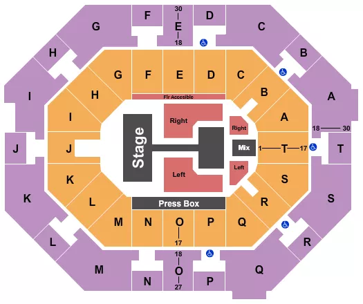 seating chart for UNO Lakefront Arena - The Reunion Tour - eventticketscenter.com