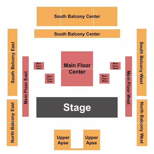 seating chart for UPH Great Hall at Proctors - Endstage - eventticketscenter.com