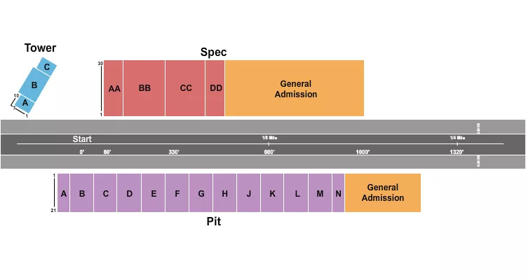 seating chart for US 131 Motorsports Park - Racing - eventticketscenter.com