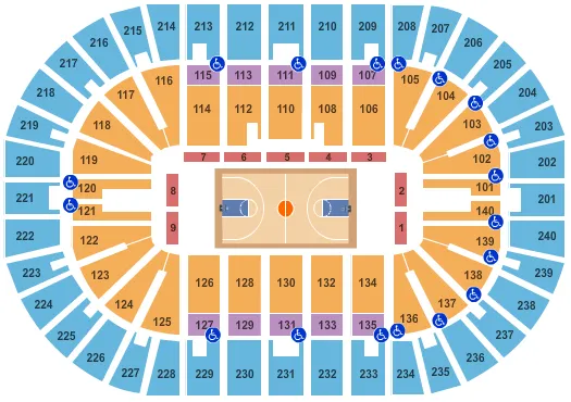 seating chart for Heritage Bank Center - Basketball - Harlem Globetrotters - eventticketscenter.com