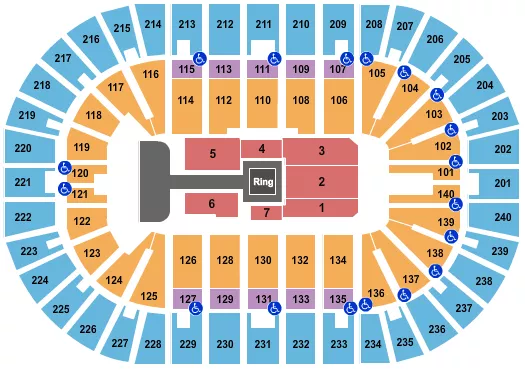 seating chart for Heritage Bank Center - Wrestling - eventticketscenter.com