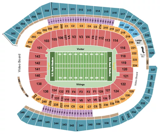 US Bank Stadium Tickets & Seating Chart - ETC