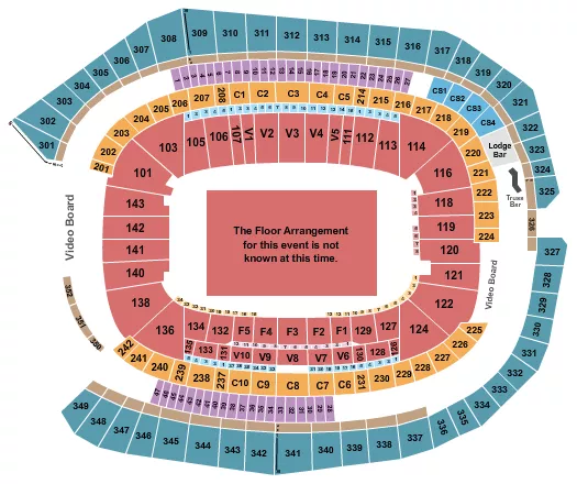 seating chart for US Bank Stadium - Generic Floor - eventticketscenter.com