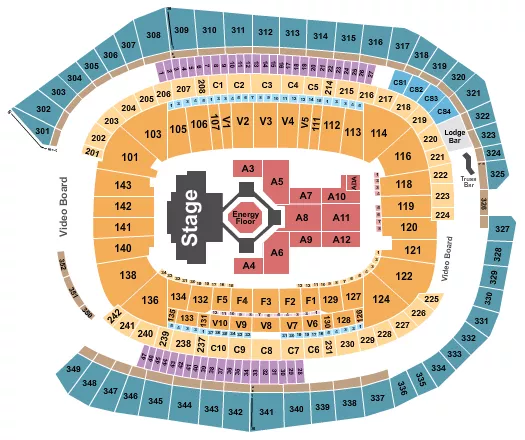 seating chart for US Bank Stadium - Kendrick Lamar - eventticketscenter.com