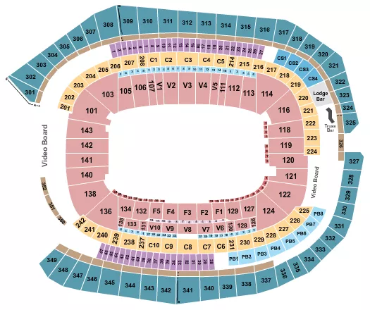 seating chart for US Bank Stadium - Monster Jam - eventticketscenter.com