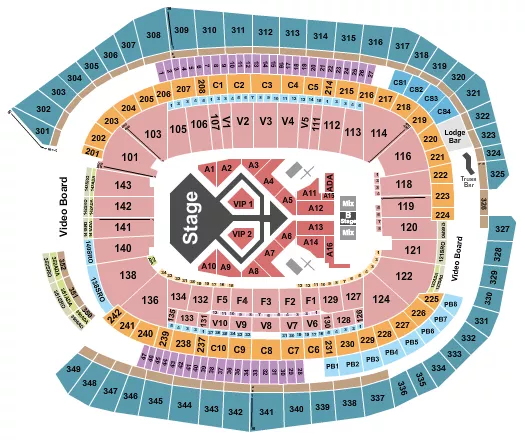 seating chart for US Bank Stadium - Usher - eventticketscenter.com