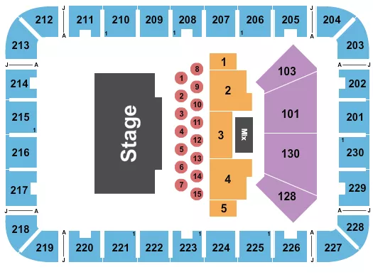 seating chart for ExploreAsheville.com Arena at Harrah's Cherokee Center - Symphony - eventticketscenter.com