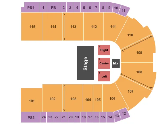 Grossinger Motors Arena Tickets & Seating Chart - Etc