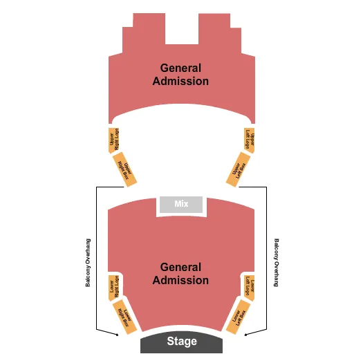 seating chart for U.S. Cellular Stage at the Bijou Theatre - GA & Boxes - eventticketscenter.com