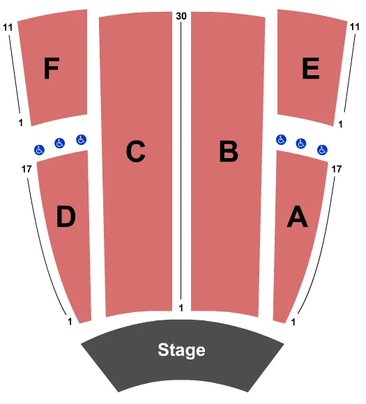 seating chart for UTEP Magoffin Auditorium - End Stage - eventticketscenter.com