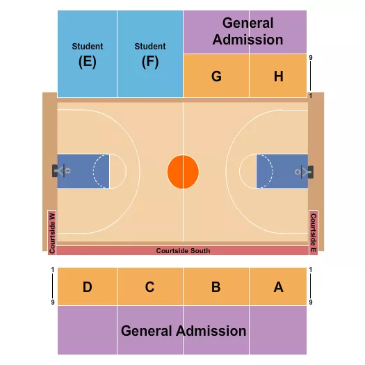 Basketball Seating Map