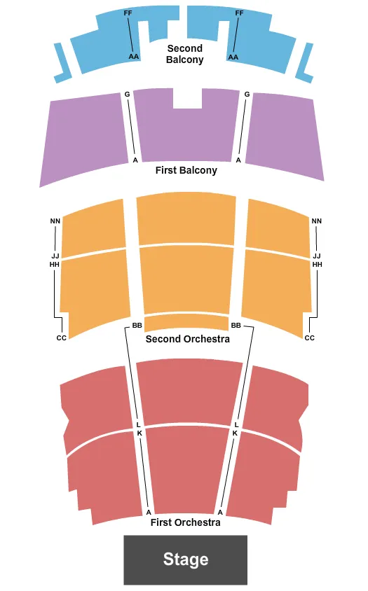 seating chart for UT Tyler Cowan Center - End Stage - eventticketscenter.com
