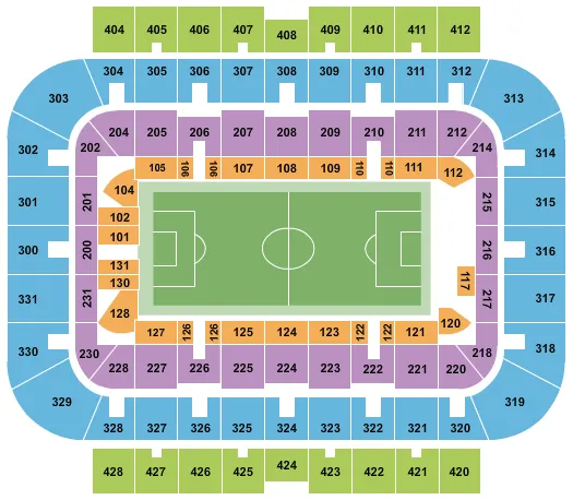 seating chart for UWM Panther Arena - Soccer - eventticketscenter.com