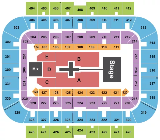 seating chart for UWM Panther Arena - TobyMac - eventticketscenter.com