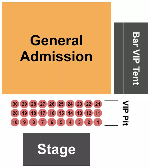 seating chart for Umatilla County Fair - Endstage VIP Pit - eventticketscenter.com