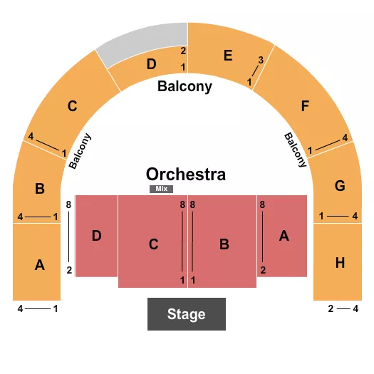 seating chart for Union Chapel - Oak Bluffs - End Stage - eventticketscenter.com