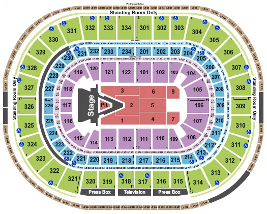 seating chart for United Center - Aerosmith 1 - eventticketscenter.com