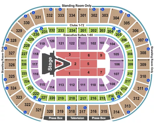 seating chart for United Center - Aerosmith 2023 - eventticketscenter.com