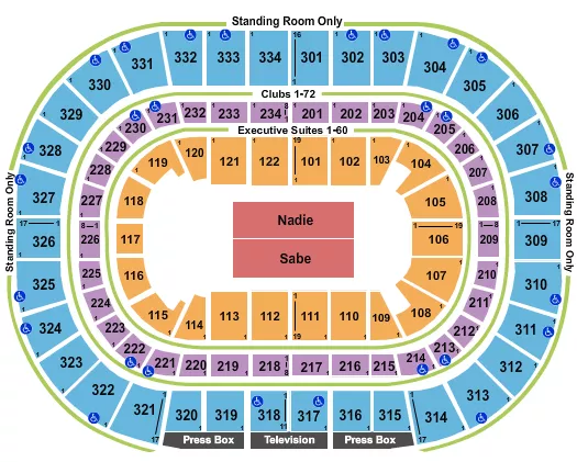 seating chart for United Center - Bad Bunny - eventticketscenter.com
