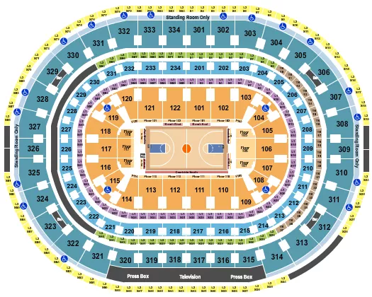 seating chart for United Center - Basketball Row VFS - eventticketscenter.com