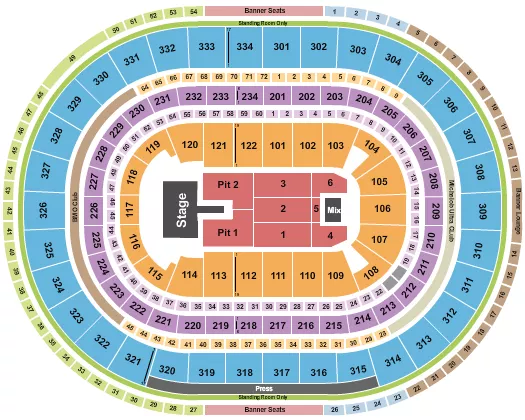 seating chart for United Center - Brent Faiyaz - eventticketscenter.com
