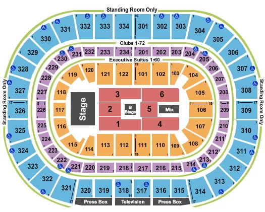 seating chart for United Center - Cyndi Lauper - eventticketscenter.com