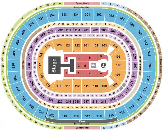seating chart for United Center - Disney Descendants - eventticketscenter.com