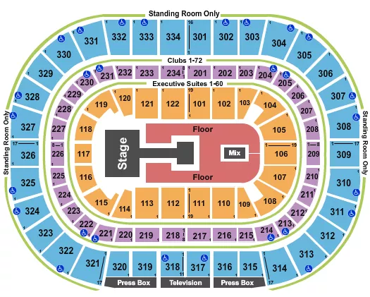 seating chart for United Center - Dua Lipa - eventticketscenter.com