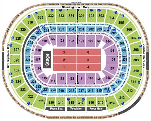 seating chart for United Center - EndStage 2 - eventticketscenter.com
