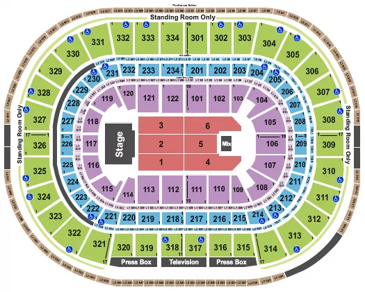 seating chart for United Center - Endstage 3 - eventticketscenter.com