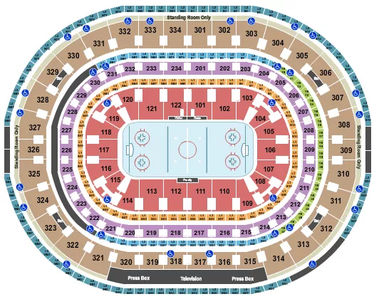 seating chart for United Center - Hockey Row - eventticketscenter.com