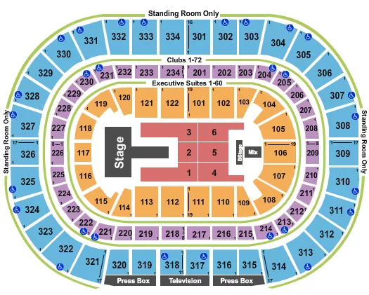 seating chart for United Center - J Balvin - eventticketscenter.com