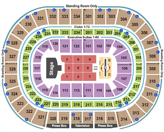 seating chart for United Center - Justin Timberlake - eventticketscenter.com