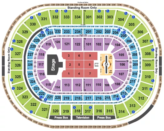 seating chart for United Center - Justin Timberlake - eventticketscenter.com
