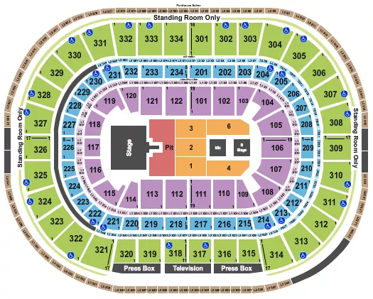 seating chart for United Center - Keith Urban - eventticketscenter.com