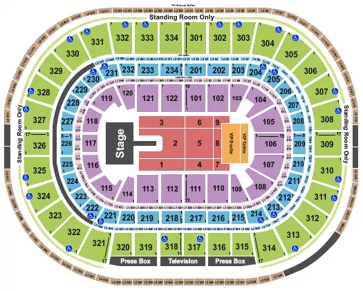 seating chart for United Center - Mary J. Blige - eventticketscenter.com