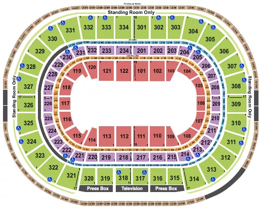 seating chart for United Center - Monster Trucks - eventticketscenter.com