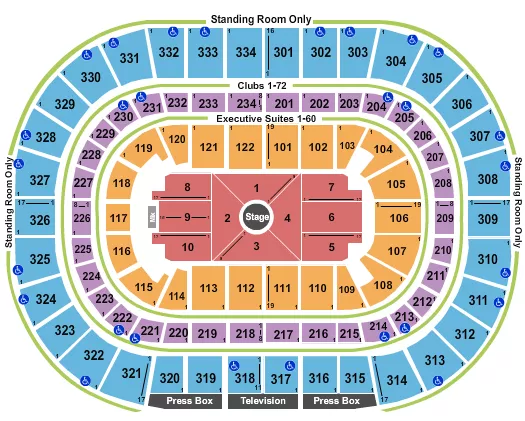 seating chart for United Center - Nate Bargatze - eventticketscenter.com