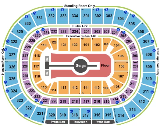 seating chart for United Center - Rod Wave - eventticketscenter.com