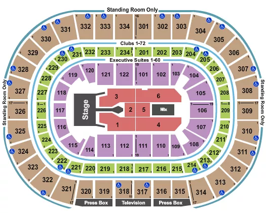 seating chart for United Center - Tim McGraw 2023 - eventticketscenter.com