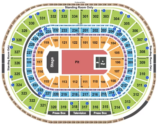 seating chart for United Center - Tyler The Creator - eventticketscenter.com