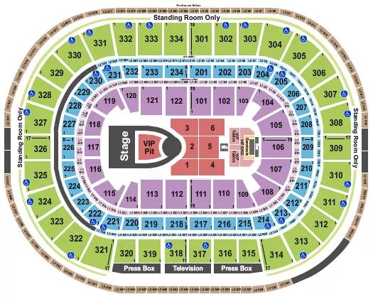 seating chart for United Center - Usher 2 - eventticketscenter.com